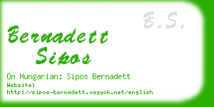 bernadett sipos business card